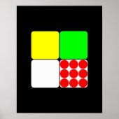 Tour de France Jerseys 3 Black Poster (Voorkant)