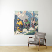 Tour de France WPA styled canvas print Wandkleed (In situ)