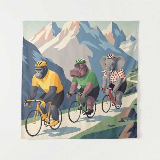 Tour de France WPA styled canvas print Wandkleed (Voorkant)