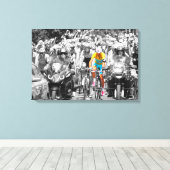 Tour de France Yellow Jersey Peloton Cycling Race Canvas Afdruk (Insitu (Houten vloer))