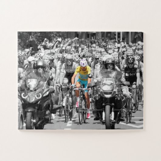 Tour de France Yellow Jersey Peloton Cycling Race Legpuzzel (Horizontaal)