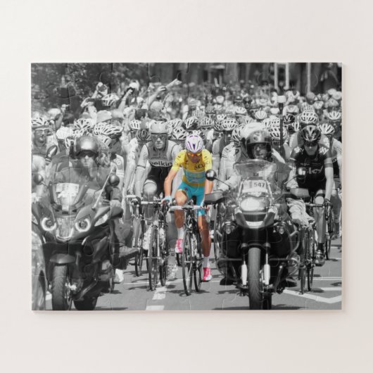 Tour de France Yellow Jersey Peloton Cycling Race Legpuzzel (Horizontaal)