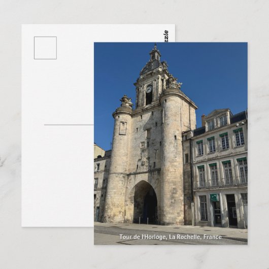 Tour de l'Horloge, La Rochelle, Frankrijk Briefkaart (Voorkant / Achterkant)