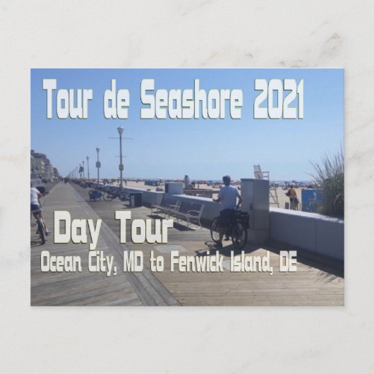 Tour de Seashore 2021 - Day Tour (DT) Ocean City, Briefkaart (Voorkant)