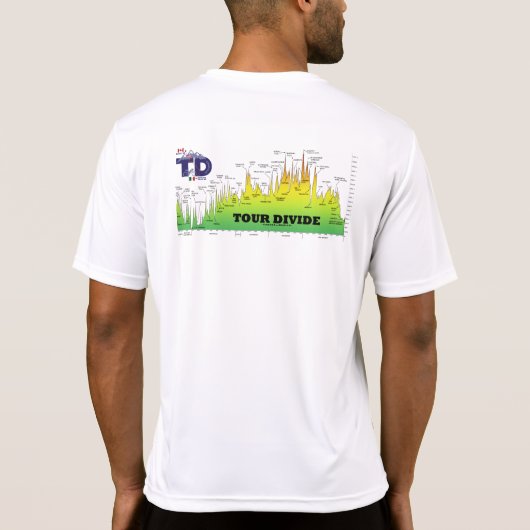Tour Divide Banner + Hoogteprofiel T-shirt (Achterkant)