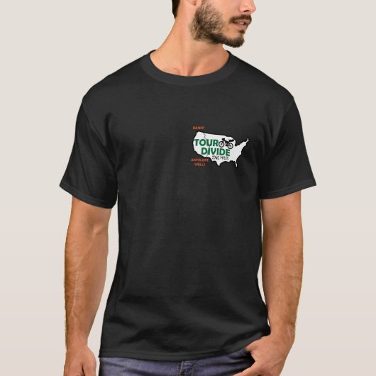 Tour Divide Hoogteprofiel t-shirt (Voorkant)