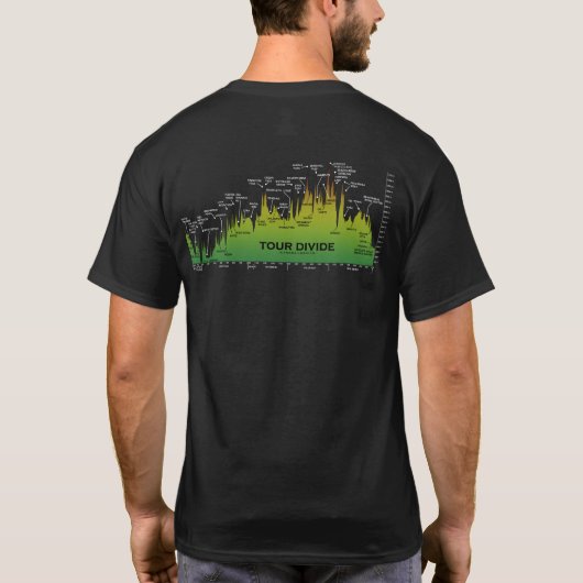Tour Divide Hoogteprofiel t-shirt (Achterkant)