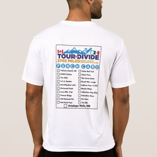 Tour Divide Punch Kaart T-shirt (Achterkant)
