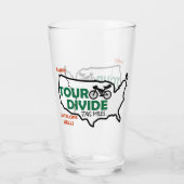 Tour Divide USA logo pintglas Glas (Achterkant)