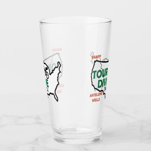 Tour Divide USA logo pintglas Glas (Rechts)
