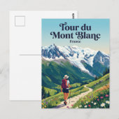 Tour du Mont Blanc Frankrijk Briefkaart (Voorkant / Achterkant)