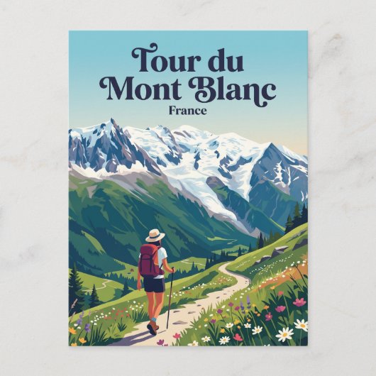 Tour du Mont Blanc Frankrijk Briefkaart (Voorkant)