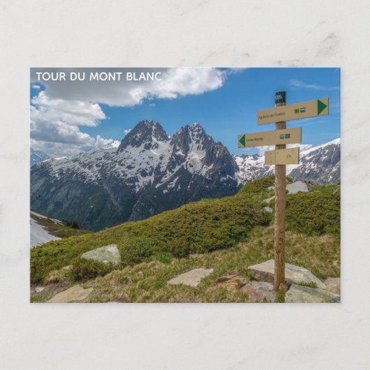 Tour Du Mont Blanc Mountain-reisfoto Briefkaart (Voorkant)