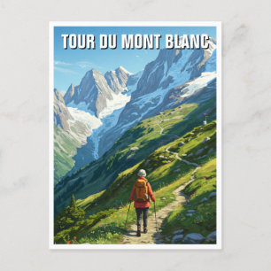 Tour du Mont Blanc Travel Hiker Briefkaart