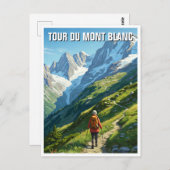 Tour du Mont Blanc Travel Hiker Briefkaart (Voorkant / Achterkant)