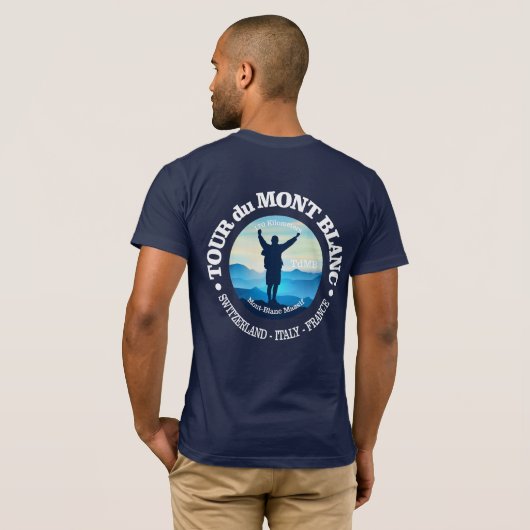Tour du Mont Blanc (V) T-shirt (Achterkant volledig)