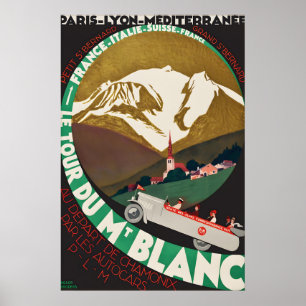Tour Du Mont Blanc Vintage Reisposter Print