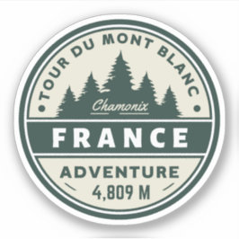 Tour du mont Blanc wandelen Frans avontuur Sticker