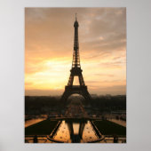 Tour eiffel bij zonsopgang uit de trocadero poster (Voorkant)