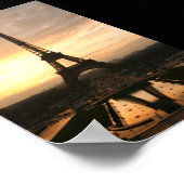 Tour eiffel bij zonsopgang uit de trocadero poster (Hoek)