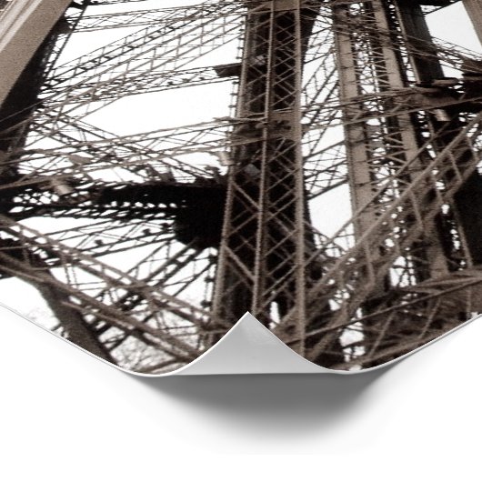 Tour Eiffel Black & White Poster (Hoek)