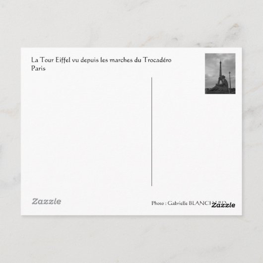 Tour Eiffel Briefkaart (Achterkant)