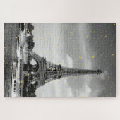 Tour Eiffel, Frankrijk - Black/Faux Gold Sprinkle Legpuzzel (Horizontaal)