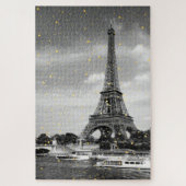 Tour Eiffel, Frankrijk - Black/Faux Gold Sprinkle Legpuzzel (Verticaal)