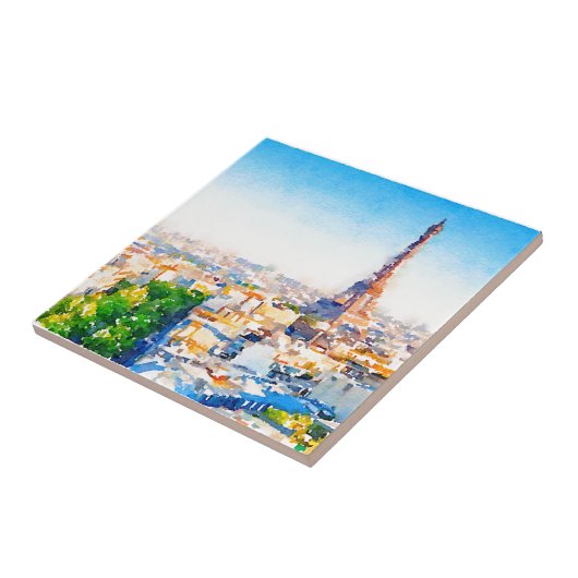 Tour Eiffel - Parijs Tegeltje (Zijkant)