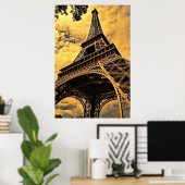 Tour Eiffel Paris France Poster (Matte) (Thuiskantoor)