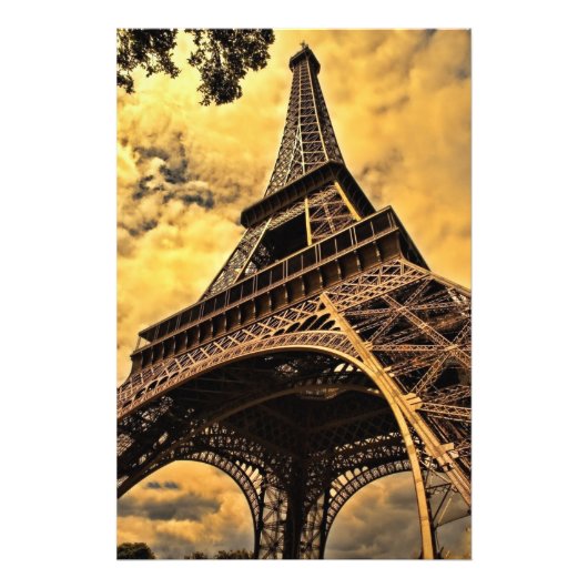 Tour Eiffel Paris France Poster (Satin) (Voorkant)