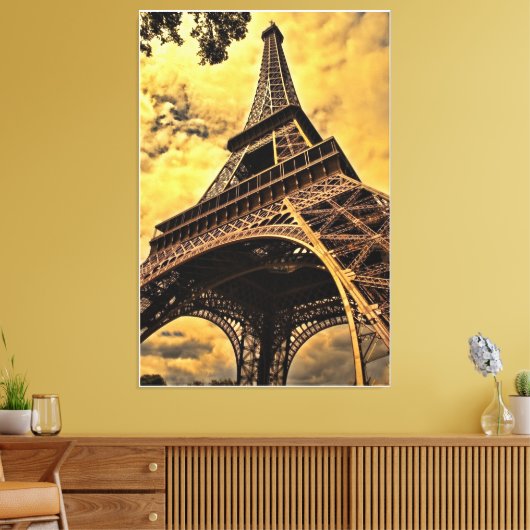 Tour Eiffel Paris Frankrijk Canvas Afdruk (Insitu (Woonkamer))