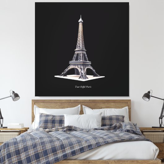 Tour Eiffel Paris Frankrijk Canvas Afdruk (Insitu (Slaapkamer))