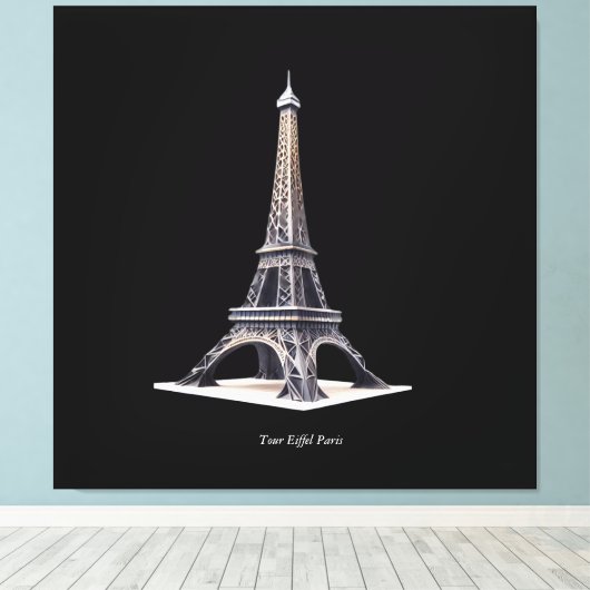 Tour Eiffel Paris Frankrijk Canvas Afdruk (Insitu (Houten vloer))