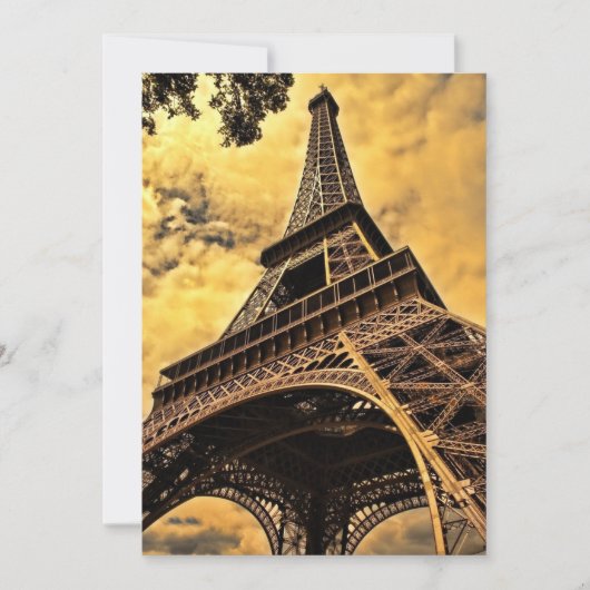 Tour Eiffel Paris Frankrijk Feestdagenkaart (Voorkant)