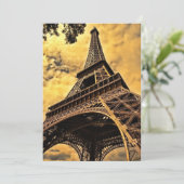 Tour Eiffel Paris Frankrijk Feestdagenkaart (Staand voorkant)