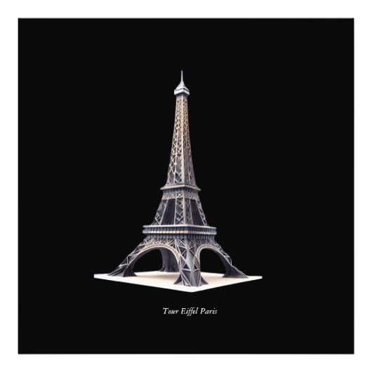 Tour Eiffel Paris Frankrijk Foto Afdruk (Voorkant)