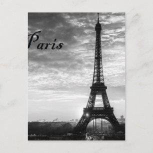Tour Eiffel Paris - Sunset in Black & White (St.K. Briefkaart