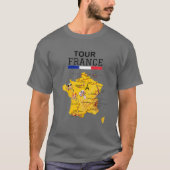 Tour France Cycling Jersey Bicycle French Road Rac T-shirt (Voorkant)