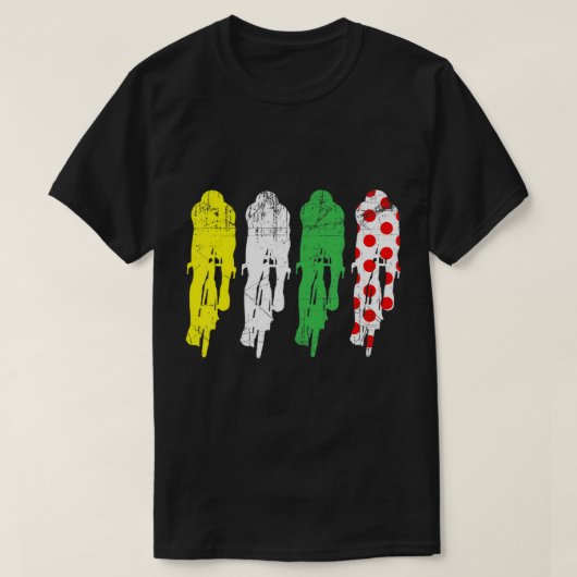 Tour France Jersey Colors Cyclists T-Shirt (Design voorkant)