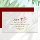 Tour Guide bleke grijze bladschaduwen Visitekaartje