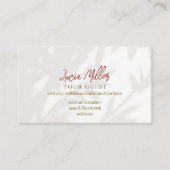 Tour Guide bleke grijze bladschaduwen Visitekaartje (Voorkant)
