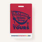 Tour Guide - naamlabels - Oranje badge (Achterkant)