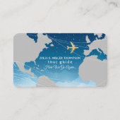 Tour Guide Schattige Blauw Visitekaartje (Voorkant)