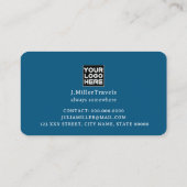 Tour Guide Schattige Blauw Visitekaartje (Achterkant)