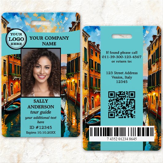 Tour Guide Travel Agency Photo ID Badge