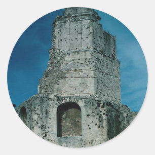 Tour Magne, 15 BC, rampart tower, Nimes, Frankrijk Ronde Sticker