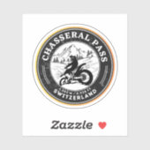 Tour motorfiets Chasseral Pass swiss-alps Sticker (Vel)