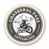 Tour motorfiets Chasseral Pass swiss-alps Sticker (Voorkant)