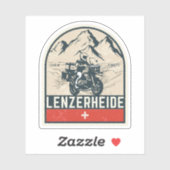 Tour motorfiets door de zwitserse balies sticker (Vel)